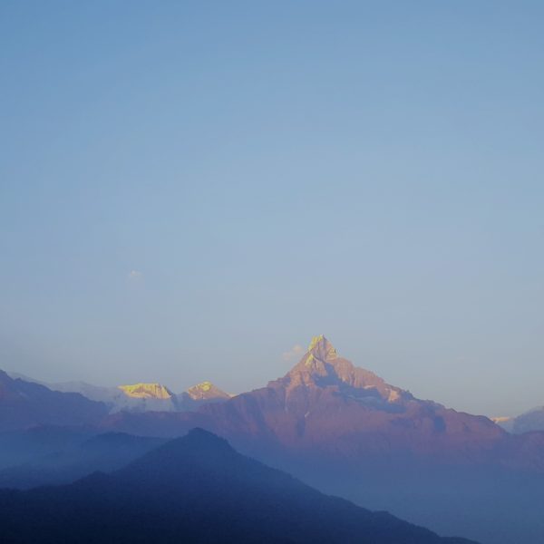 Sun rise over Annapurna Himalayan range