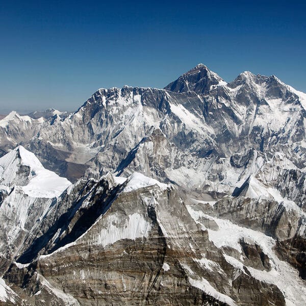 View of Mt. Everest from the Everest view flight tour