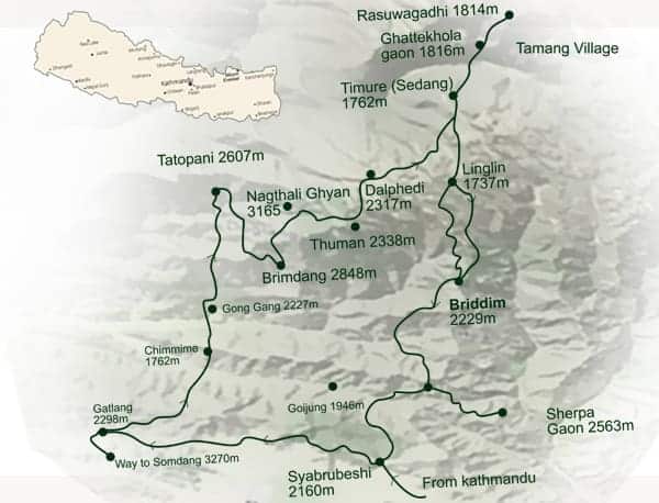 Tamang Heritage trail map